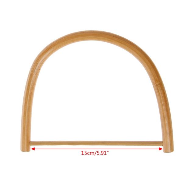 D Round Shape Bamboo Wood Resin Bag Handle For Handbag Hand Purse Frame DIY Bags Accessories New Fashion Bag Handles