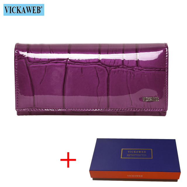 Genuine Leather Long Wallet With Magnetic Closure For Women Free Gift Fashion Wallet