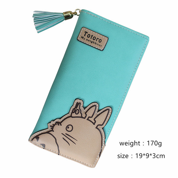 High Quality Women Wallets Totoro Design Ladies Clutch PU Leather Wallet Student Coin Purse Money Bags Long/Short Card Holder