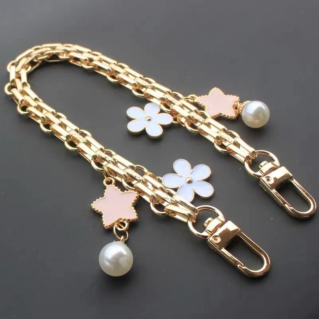 Chen Shi light luxury decorative chain bag high-grade versatile hand-hanging accessories short chain belt chain gold metal