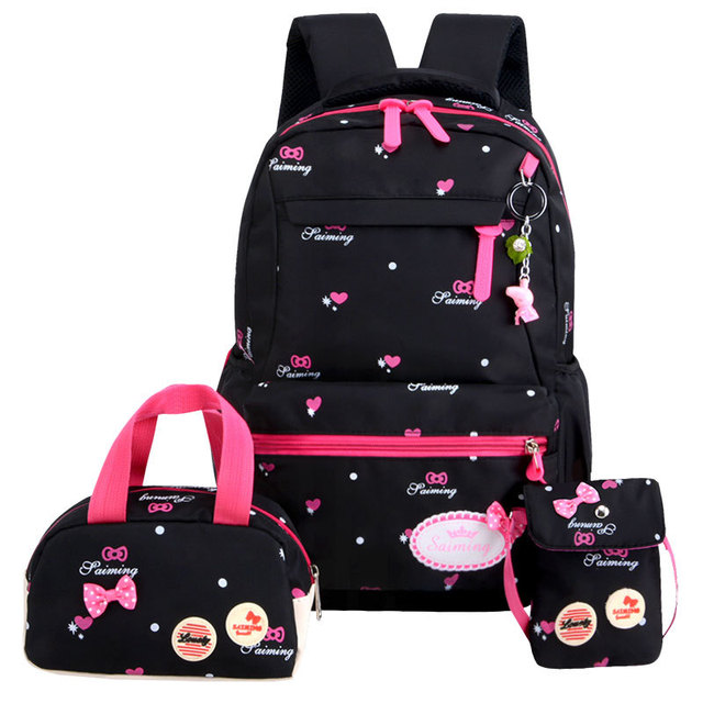 3pcs/set Printing School Bags Backpacks Schoolbag Fashion Kids Lovely Backpack for Children School Bag for Girls School Bag Student Mochila