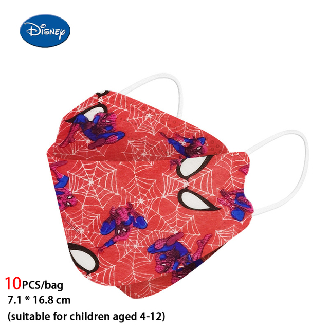 Disney 10-200/Bag Mickey Kids Cartoon Mask 4-layer Dust Protection Protective Respirator Reusable 4-12 Years Ffp2 Mascarilla