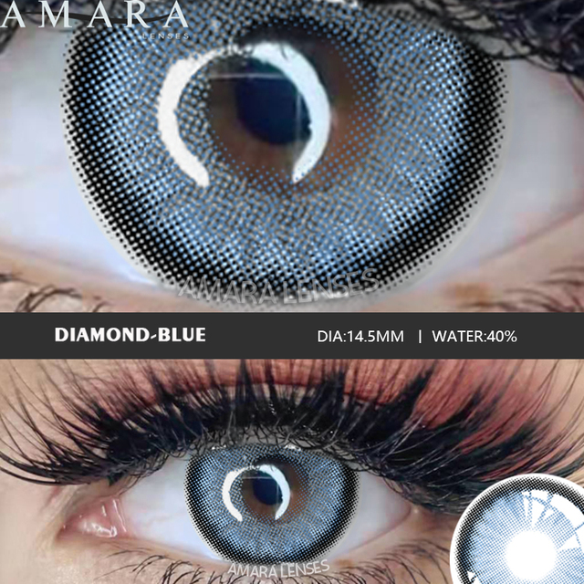 AMARA Contact Lenses 2pcs Colored Lenses Yearly Eyes Colored Contacts Beauty Eye Contacts Cosmetic Lens Colored Contact Lens