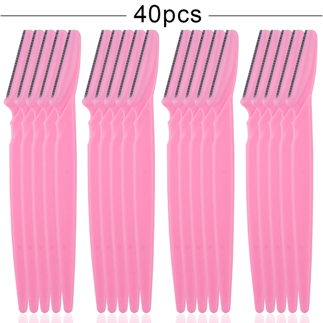 20/40/80pcs Eye Brow Razors Face Safe Shaping Knife Eyebrow Trimmer Shaver Facial Hair Removal Blades Cutter Makeup Tools Woman