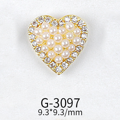 Net Red Nail Art Zircon Love Jewelry Series Candy Love LOVE Double Layer Three-dimensional Love Preservation G-3089