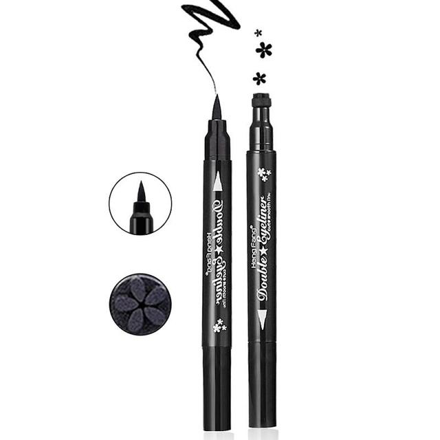 2 In1 Eyeliner Seal Eye Wing Seal Stars Liquid Eyeliner Pencil Stamp Triangle Seal Eye Liner Waterproof Quick Dry Cosmetics