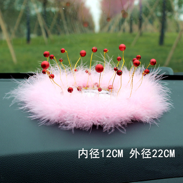 High-grade pearl feather car anti-slip mat dashboard mat perfume seat cushion mobile phone storage mat interior accessories