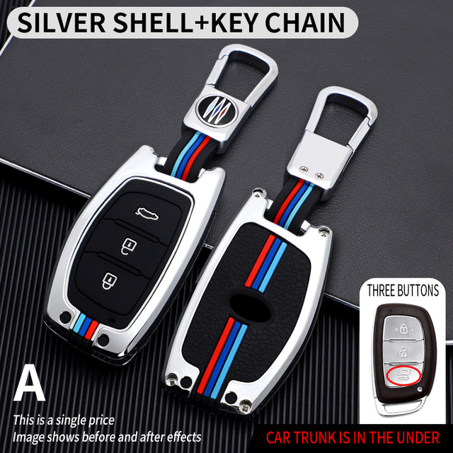 Car Key Case For Hyundai Tucson Sonata Elantra ix25 i10 ix35 Mistra 2013-2022 Zinc Alloy Remote Key Cover Case Accessories