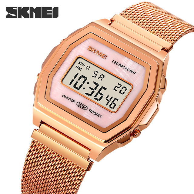 SKMEI Digital Movement Male Wristwatch Countdown Calendar Alarm LED Display Men Electronic Watch Relojes para hombre Montre