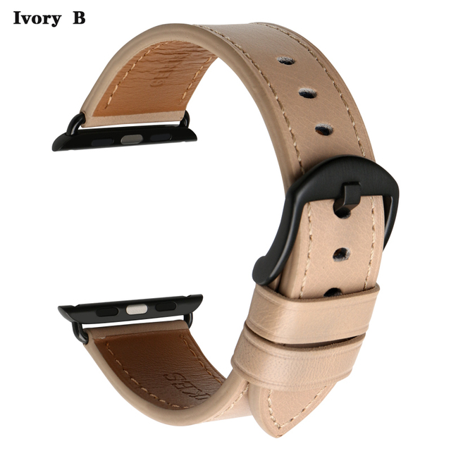 MAIKES Watch Accessories Leather Apple Watch Band 45mm 44mm 41mm 38mm for iWatch Bands Series 7 6 5 4 Watch Strap