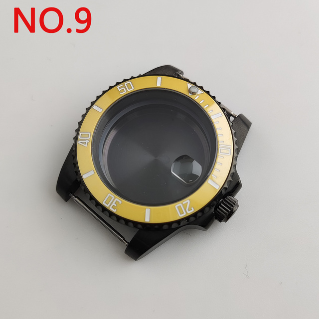 NH35 case 40mm sterile watch case add ceramic bezel fit NH35 movement NH36