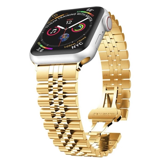 Metal Bracelet Band for Apple Watch 41mm 45mm 40mm 44mm Stainless Steel Sport Wrsitband for iWatch Series 7 Se 6 5 4 Watches