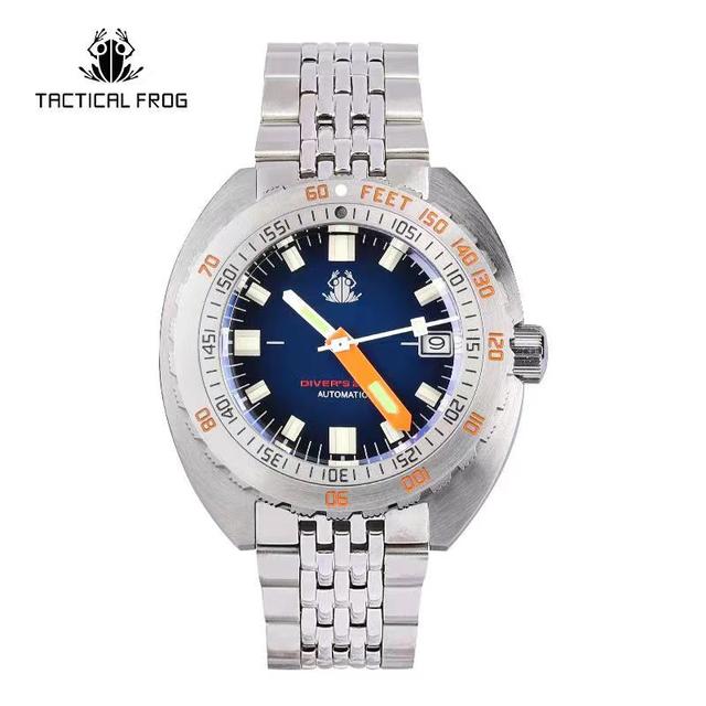 Tactical Frog Sub 300T V3 Retro Diver Watch Men NH35A Automatic Sapphire 200M Waterproof Luminous Stainless Steel Mechanical Bracelet