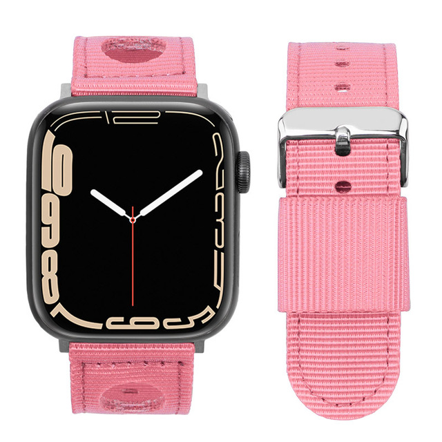 Nylon Strap Fit For Apple Watch iwatch7 High Quality Nylon Watch Strap For Apple Watch 7 6 5 4 3 2 1 Round Hole Waterproof Band