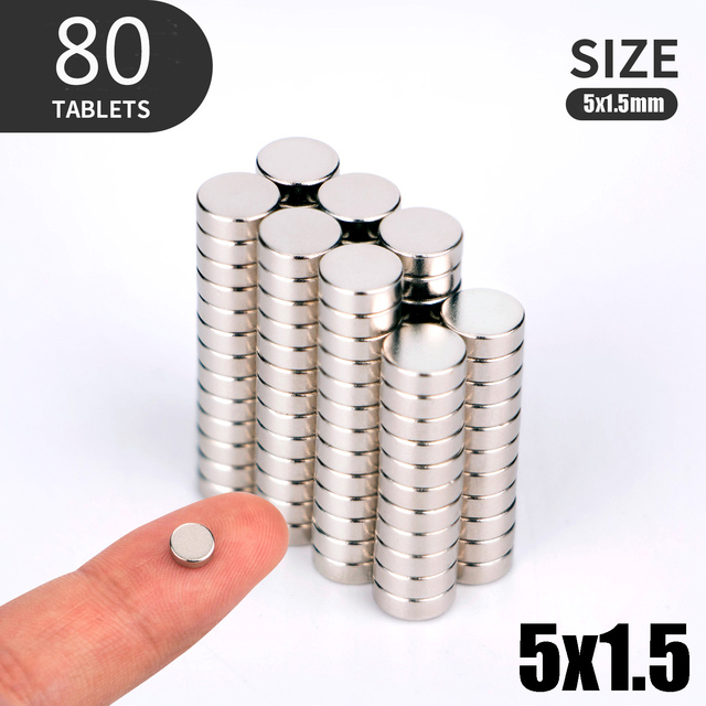 20 40 80pcs/lot 6x2 5x1 5x1.5 5x2mm Hot Magnet Small Round Strong Magnet Rare Earth Neodymium Magnet