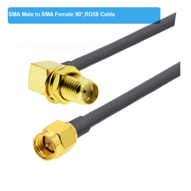 BEVOTOP SMA Male Plug to SMA Female Jack RG58 Cable 50ohm RF Coaxial Pigtail SMA WiFi Antenna Extension Cord Connector Adapter