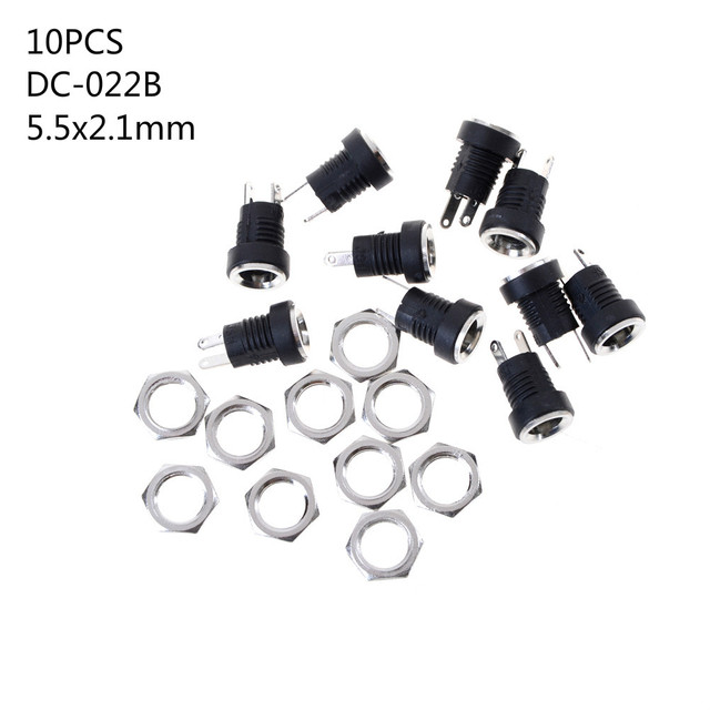 DC Power Connectors Pin Female Plug Jack Male Plug Jack Socket Adapter PCB Base DIY Adapter Connectors