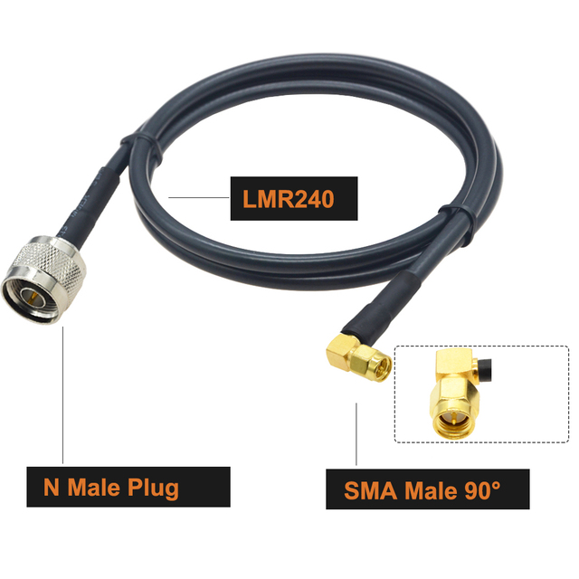 LMR240 Pigtail N Female to SMA Male Plug RF Adapter 50ohm 50-4 RF Coaxial Cable Jumper 4G 5G LTE Extension Cord 50cm~50m