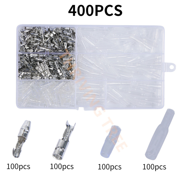 400/600pcs 3.9mm Auto Car Motorcycle Bullet Terminals Crimp Terminals Electrical Wire Connector Insulation Female and Male Crimping Pliers