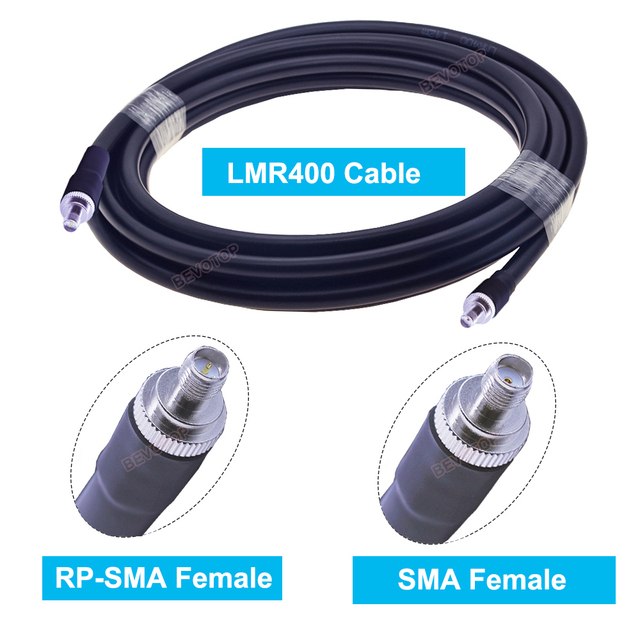 SMA Cable LMR400 SMA Female to RP SMA Male 50 Ohm Low Loss RF Pigtail Adapter WiFi Antenna Extension Cable Signal Booster Jumper