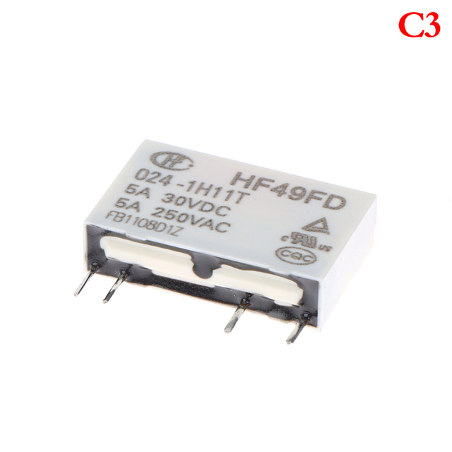 الغرض العام الجهد التتابع HF49FD-005-1H12 005-1H12 HF49FD DC5V 1H12 4PIN 5A 20x5x12.5mm