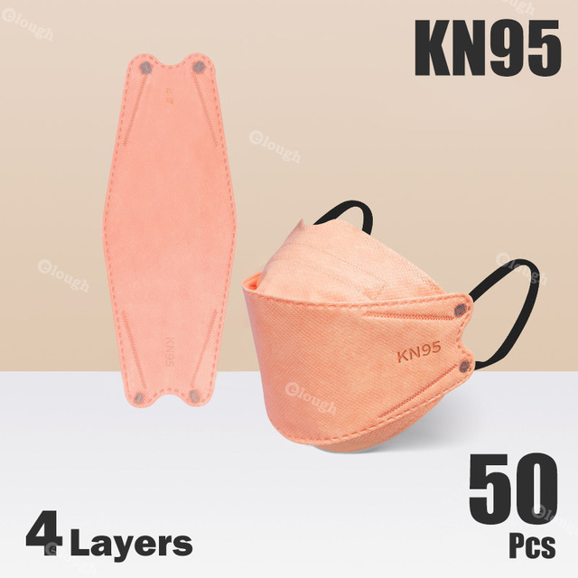 قناع السمك FFP2 4 Layer KN95 أقنعة الوجه FFP2 Mascarillas FPP2 وافق أوروبا ffp2fan Morandi اللون الكبار قناع FFP 2 10-100 قطعة