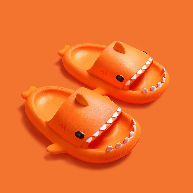 2021 summer indoor outdoor slippers lovely cartoon shark shape slides women shoes parent-child children flip flops men couples