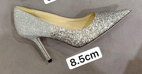 luxury designer high heel shoes for women genuine leather glitter sexy wedding shoes