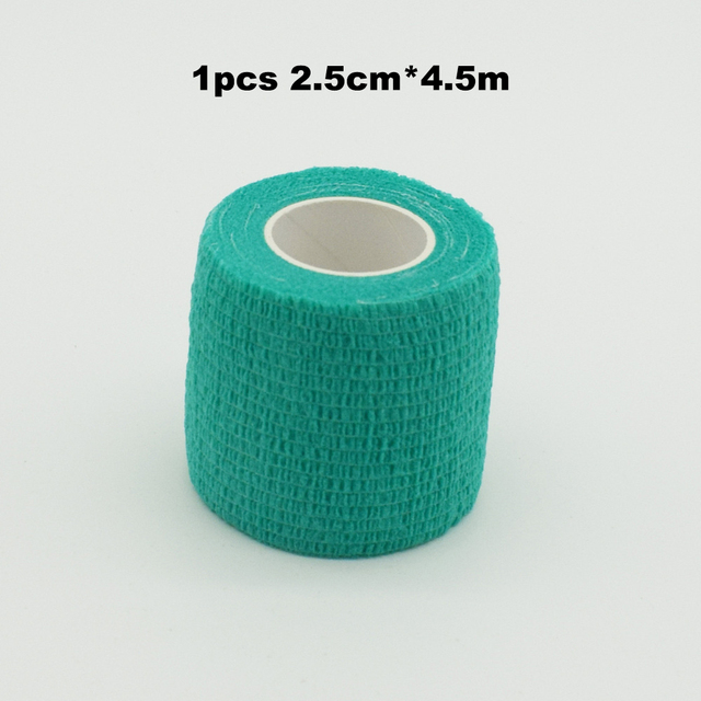 1pc Disposable Self-adhesive Colorful Latex Medical Wrap Athletic Tape To Handle Tightening Tube Of Tattoo Accessories