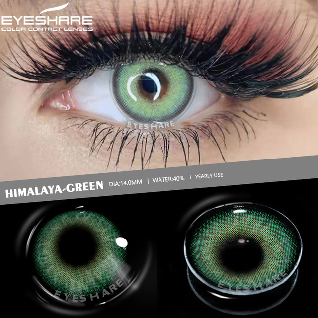 Ishihair Natural Colored Contact Lenses 2pcs Eye Color Contact Lenses Blue Green Beauty Pupils Color Contact Lenses Eye Yearly