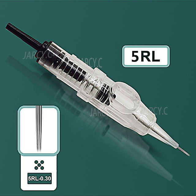 50 قطعة سهلة انقر العالمي 0.18/0.2/0.25/0.3/0.35/0.4 مللي متر 1RL تجميل دائم خرطوشة إبر 600D-G ل آلة لوشم الحاجب