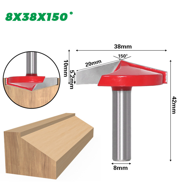 8mm Shank V Shape Groove Router Bit CNC Solid Carbide End Mill 60 90 120 150 Degree Woodworking Milling Cutter Carving Bits