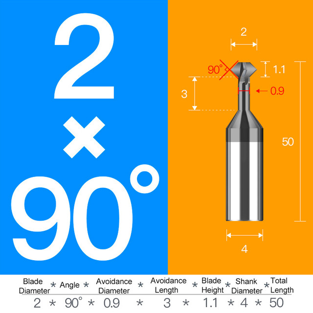 Tungsten carbide steel chamfering cutter 60 120 90 degree up and down double-sided machining coated milling cutter chamfering tools