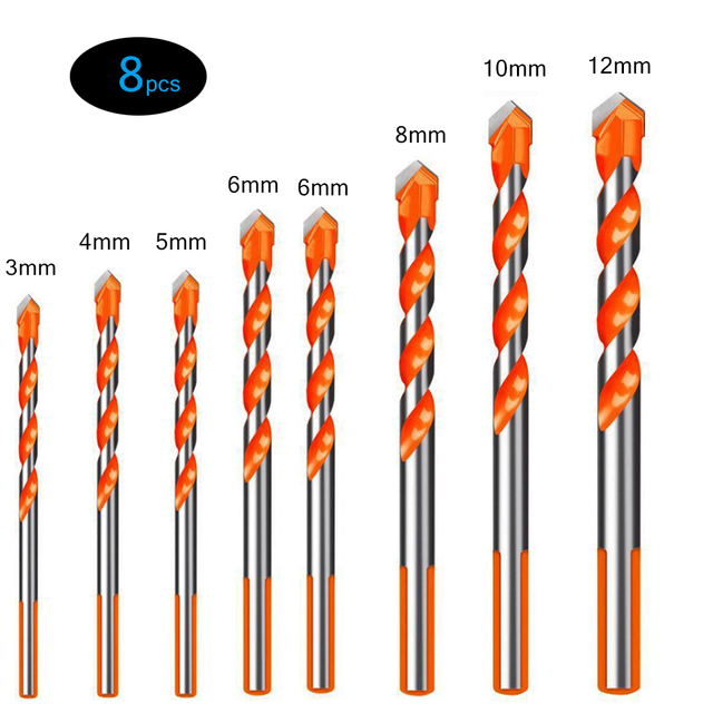 3-12mm high quality professional multifunctional drill bit sets for ceramic tile, concrete, wall, metal and wood drilling