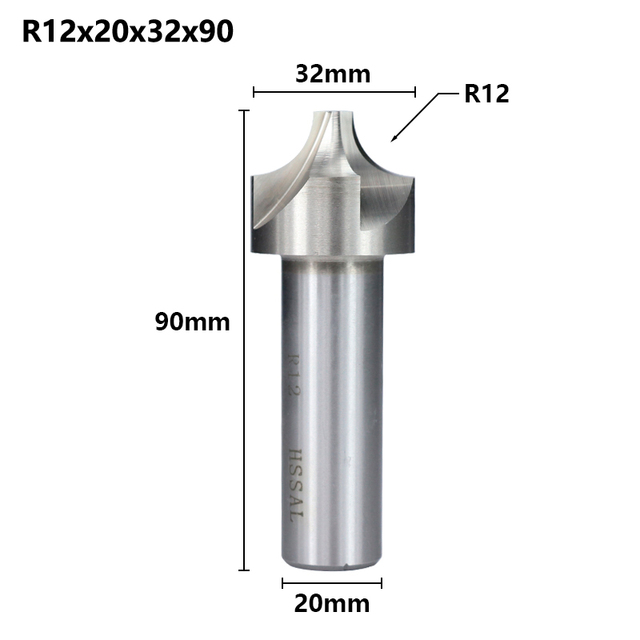 XCAN الزاوية التقريب نهاية مطحنة R1.0-R12 HSS Radius طحن كتر CNC راوتر بت