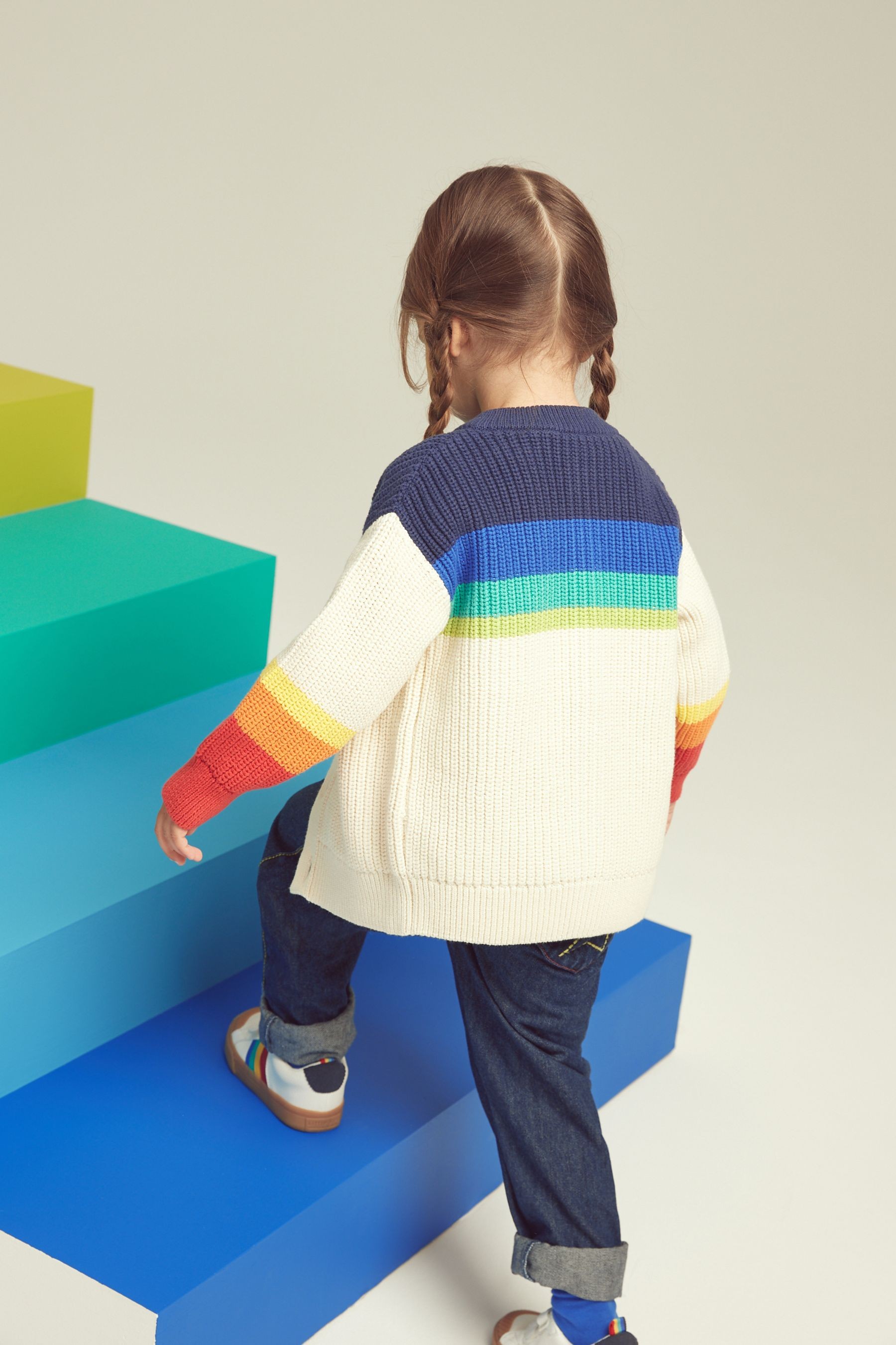 Little Bird Rainbow Knitted Cardigan