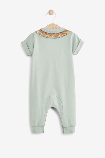 FatFace Baby Green Crew Giraffe Romper