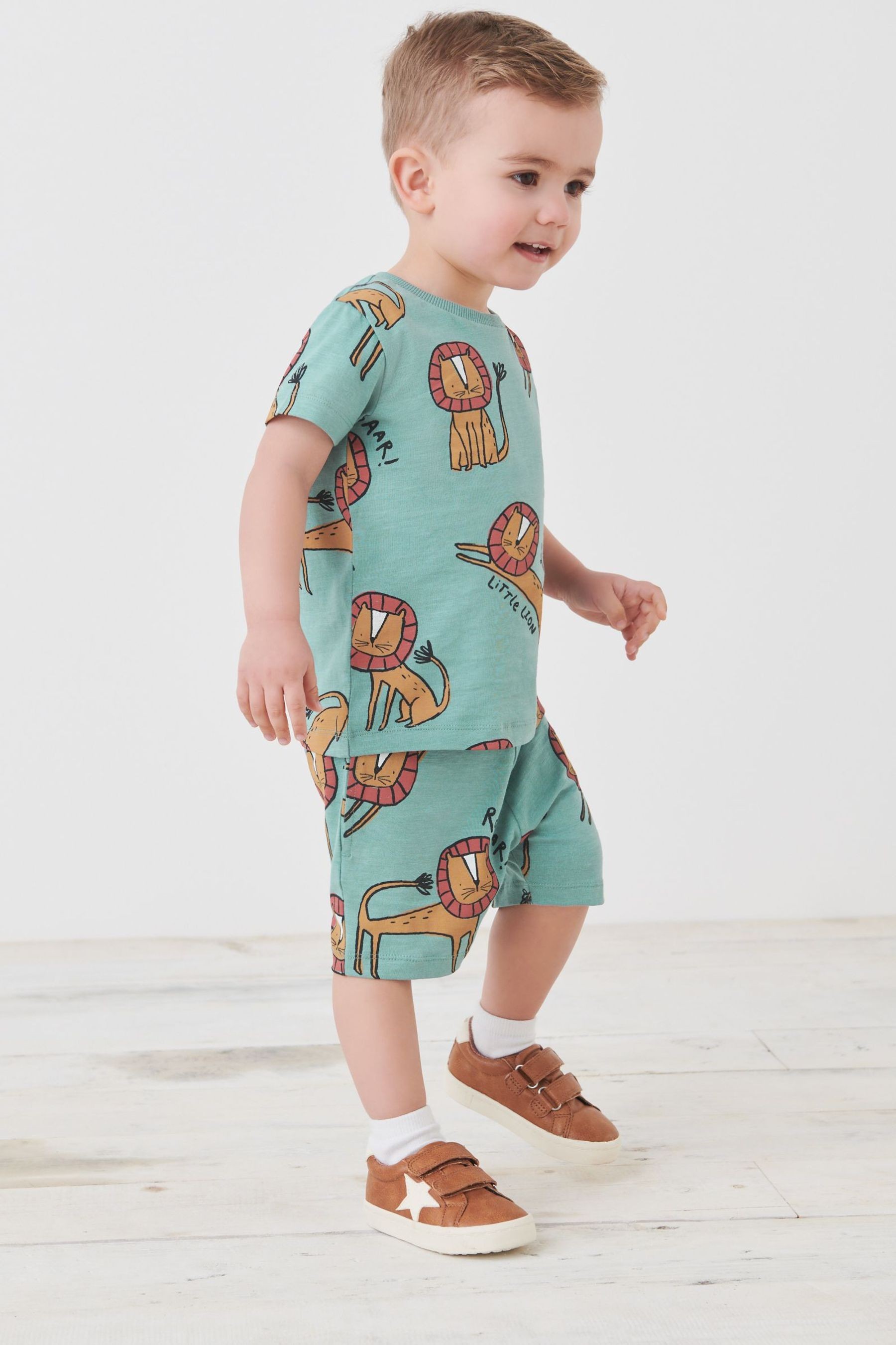 All Over Printed T-Shirt and Shorts Set (3mths-7yrs)