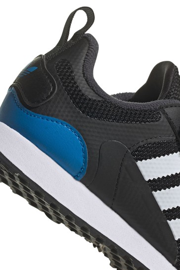 adidas originals Black Zx Junior Strap Trainers