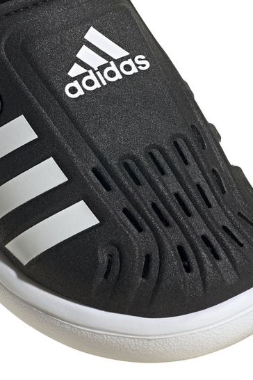 صندل Adilette أسود للأطفال الصغار من Adidas