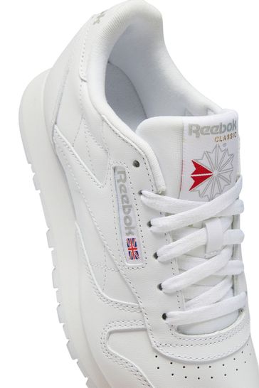 Reebok Womens White Classic Leather Trainers