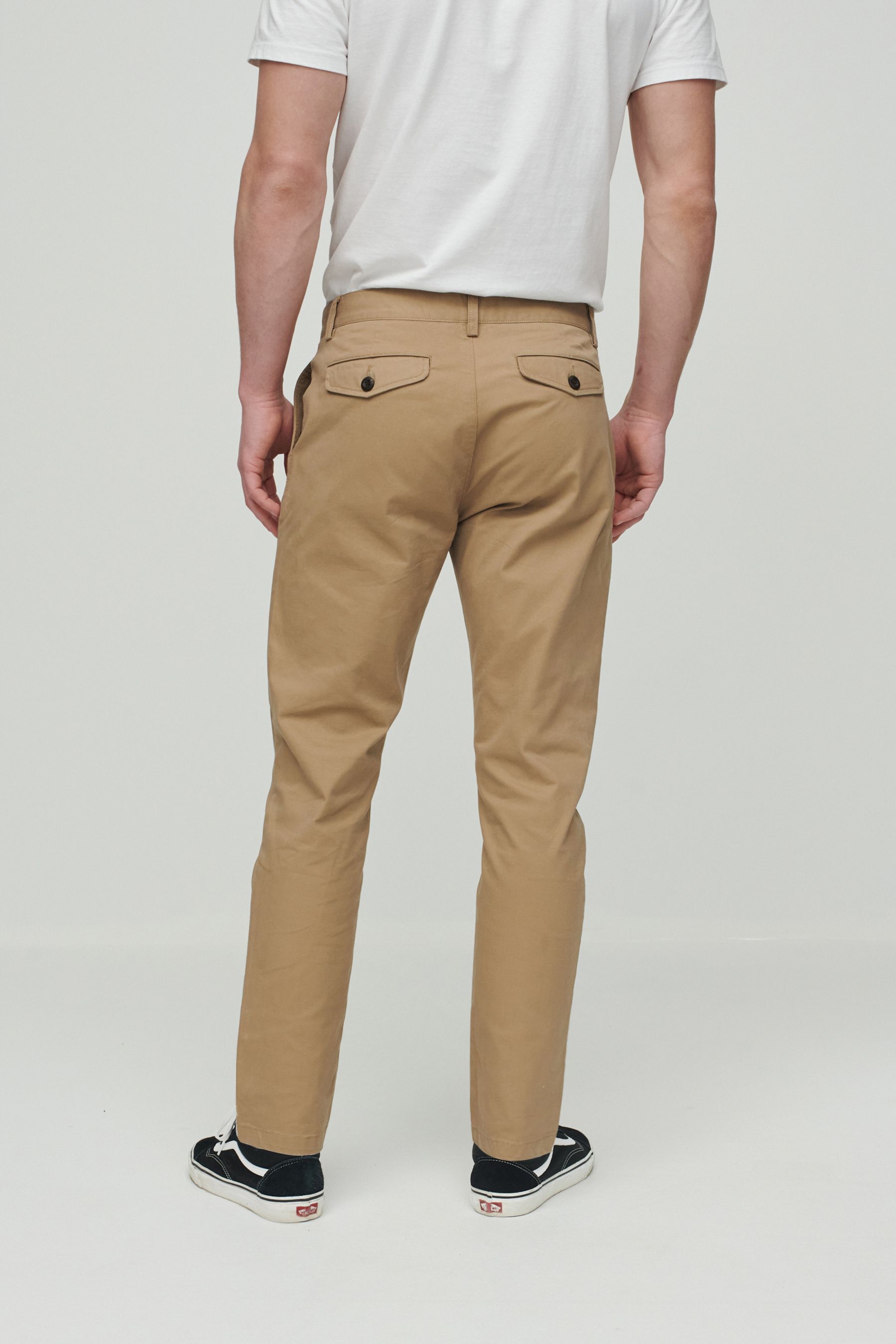 Pleated Stretch Chino Trousers