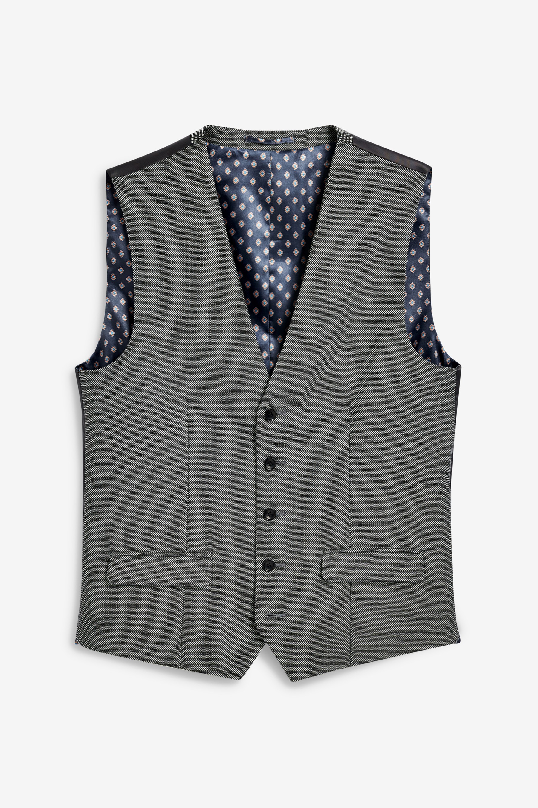 Signature Textured Suit: Waistcoat