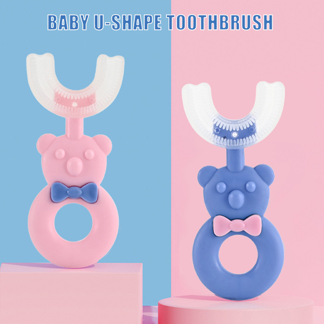 Baby Toothbrush Silicone Dental For Infant Teeth Toddler U-shape Baby Toothbrush Teething Baby Teeth Oral Care Toothbrush