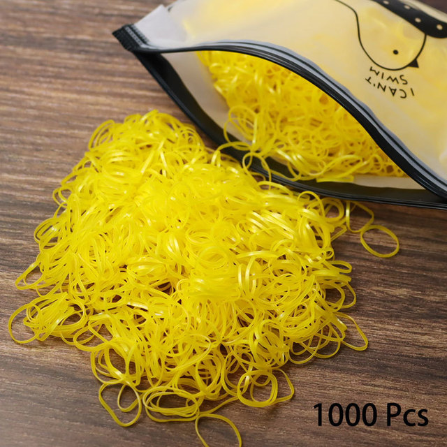 1000pcs Disposable Rubber Band Hairband For Kids Ponytail Hair Ties Colorful Elastic Hair Bands Baby Hair Accessories