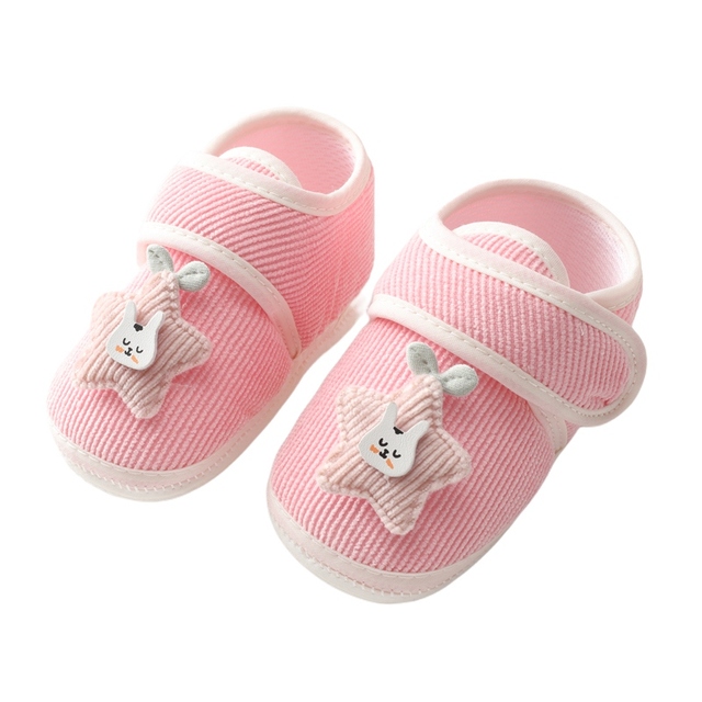 Baywell Newborn Baby Boys Girls Crib Sneakers Soft Anti-Slip Sole Toddler Warm Fluffy Casual Shoes Cartoon First Walker 0-18M