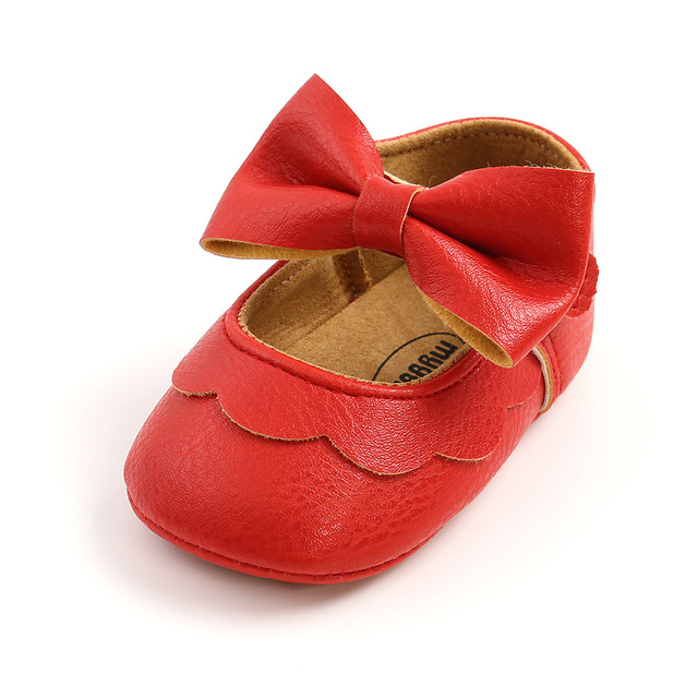 New Baby Boys Girls Leather Rubber Anti-slip First Walkers Baby Shoes Newborn Baby Girls Shoes