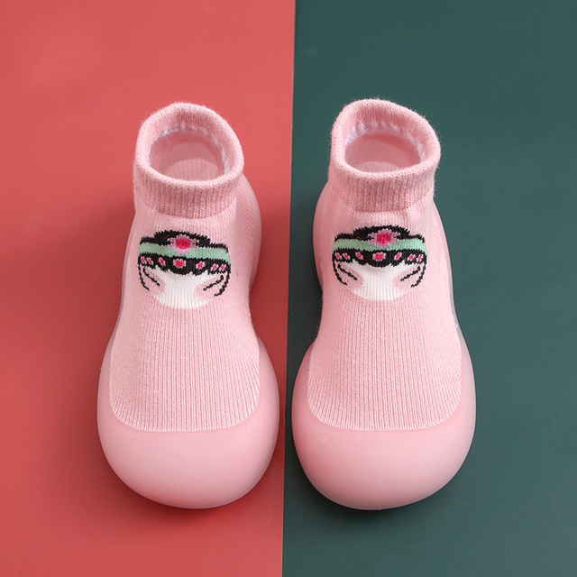 Cute Baby Anti-Slip Frist Walkers Cartoon Newborn Baby Girls Boys Anti-Slip Socks Slippers Boots Shoes Suitable for Baby Toddler