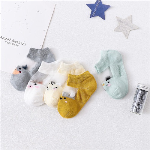 5pairs/pack Newborn Baby Socks Summer Thin Mesh Baby Socks for Girls Cotton Infant Baby Boy Socks Casual Sports Style 2020 New