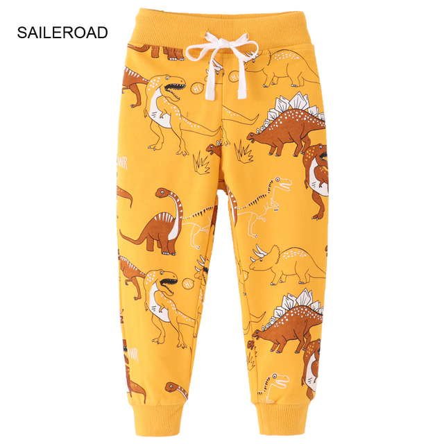 Sailroad 2-7 years 2022 New Spring Dinosaurs pants for boy kids boys pants pants casual sweatertrousers warm sports pants